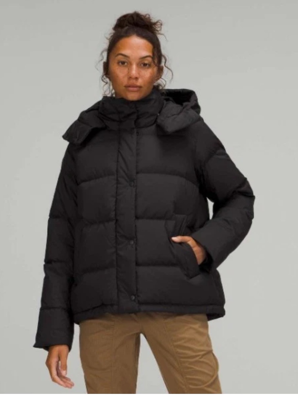 Lululemon Women's Wunder Puff Jacket Size 8 Black Puffer Coat Women’s Large